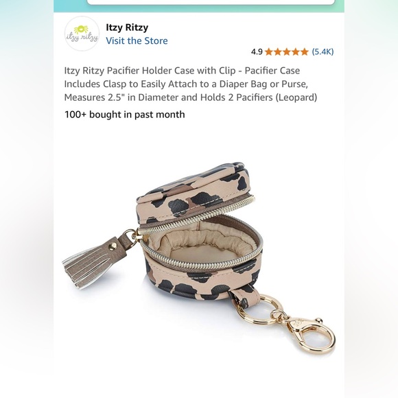 Itzy Ritzy Leopard Pacifier Case - Picture 2 of 4